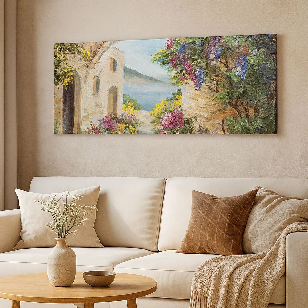 Bild auf Leinwand - Leinwandbild - Charme einer Küstenprovinz - 100x40 cm