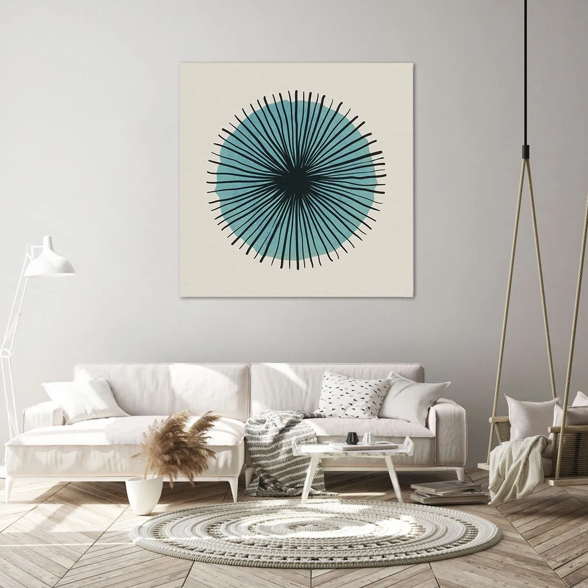 Bild auf Leinwand - Leinwandbild - Strahlend im Blau - 40x40 cm