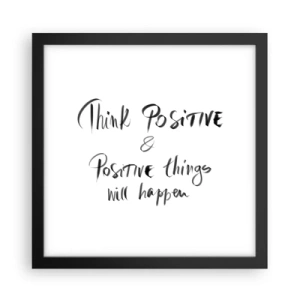 Poster in einem schwarzem Rahmen - Wie soll man leben? - 30x30 cm