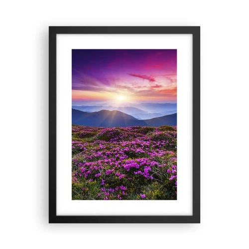 Poster in einem schwarzem Rahmen - Kräuter dufteten nach frischen Trauben von den Feldern - 30x40 cm