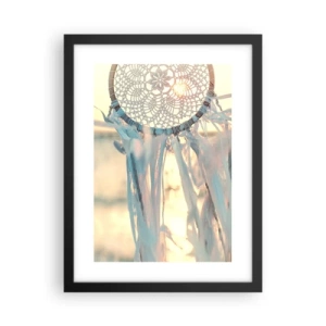 Poster in einem schwarzem Rahmen - Totem aus Spitze - 30x40 cm