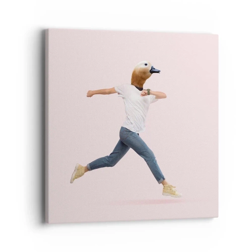 Bild auf Leinwand - Leinwandbild - Eine Prise Absurdität - 40x40 cm