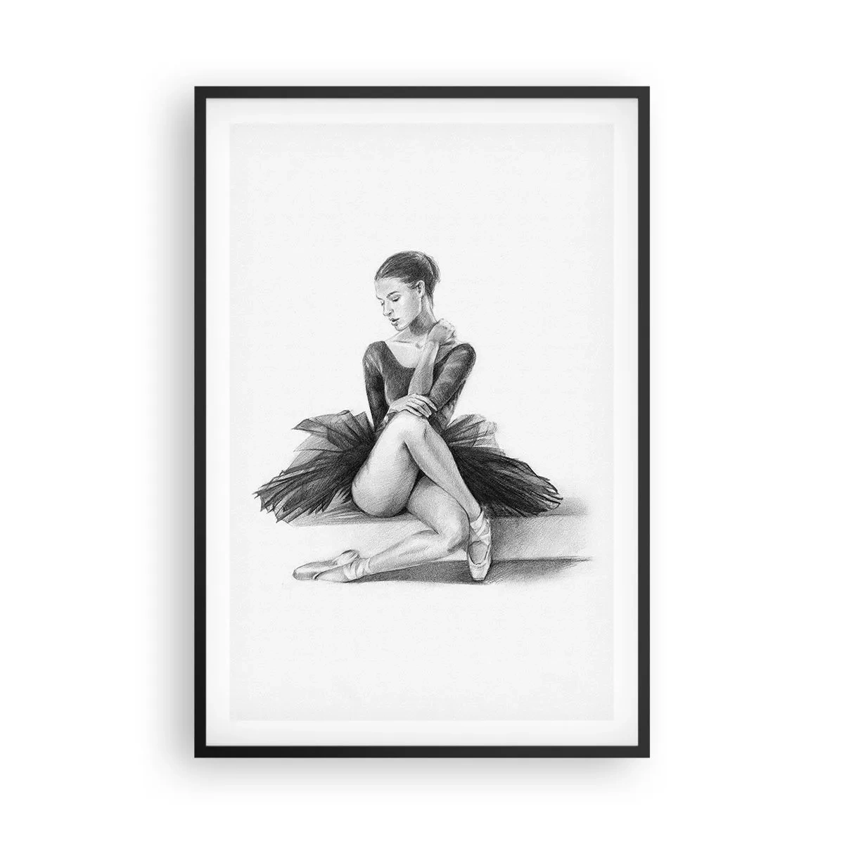 Poster in einem schwarzem Rahmen - Vom Tanz verzaubert - 61x91 cm
