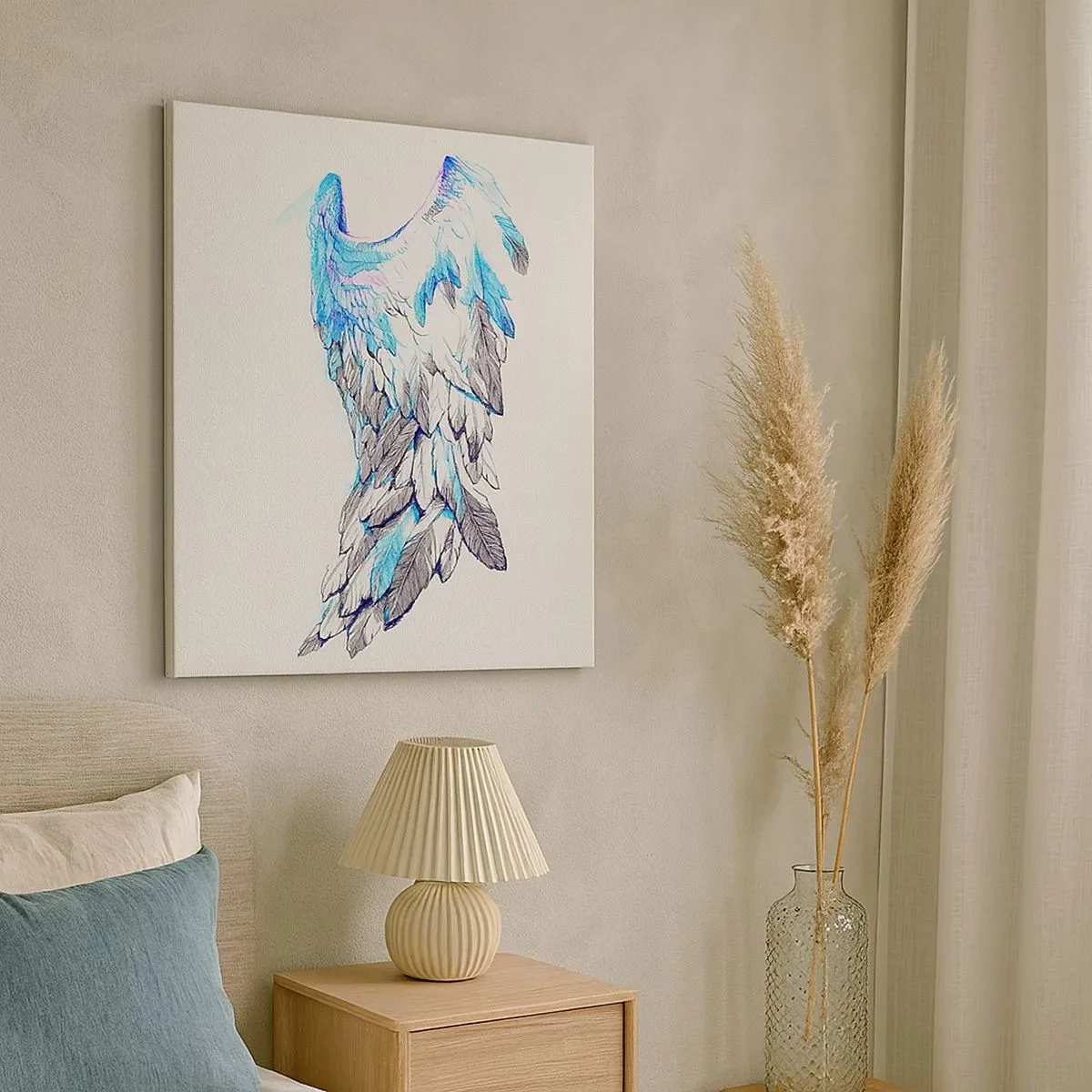 Bild auf Leinwand - Leinwandbild - Ich brauche Flügel - 30x30 cm