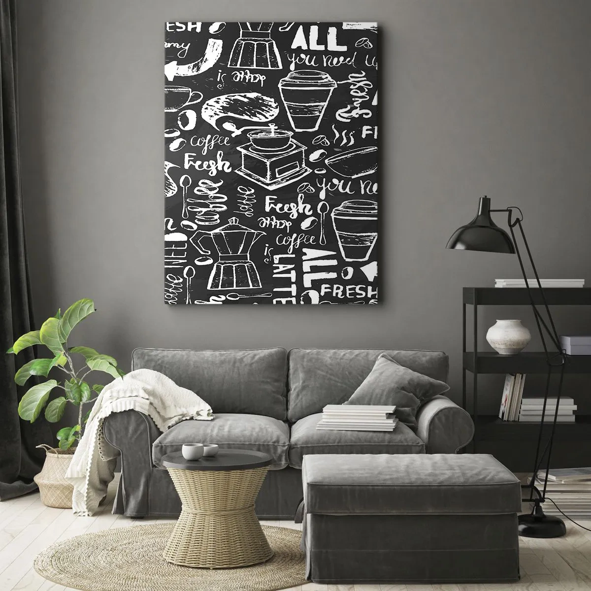Bild auf Leinwand - Leinwandbild - Alles was Sie brauchen ist… - 55x100 cm