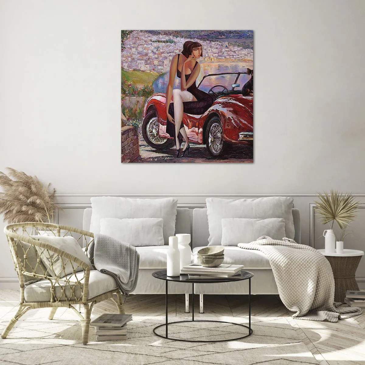 Glasbild - Bild auf glas - Sommer? Nur an der Riviera - 40x40 cm