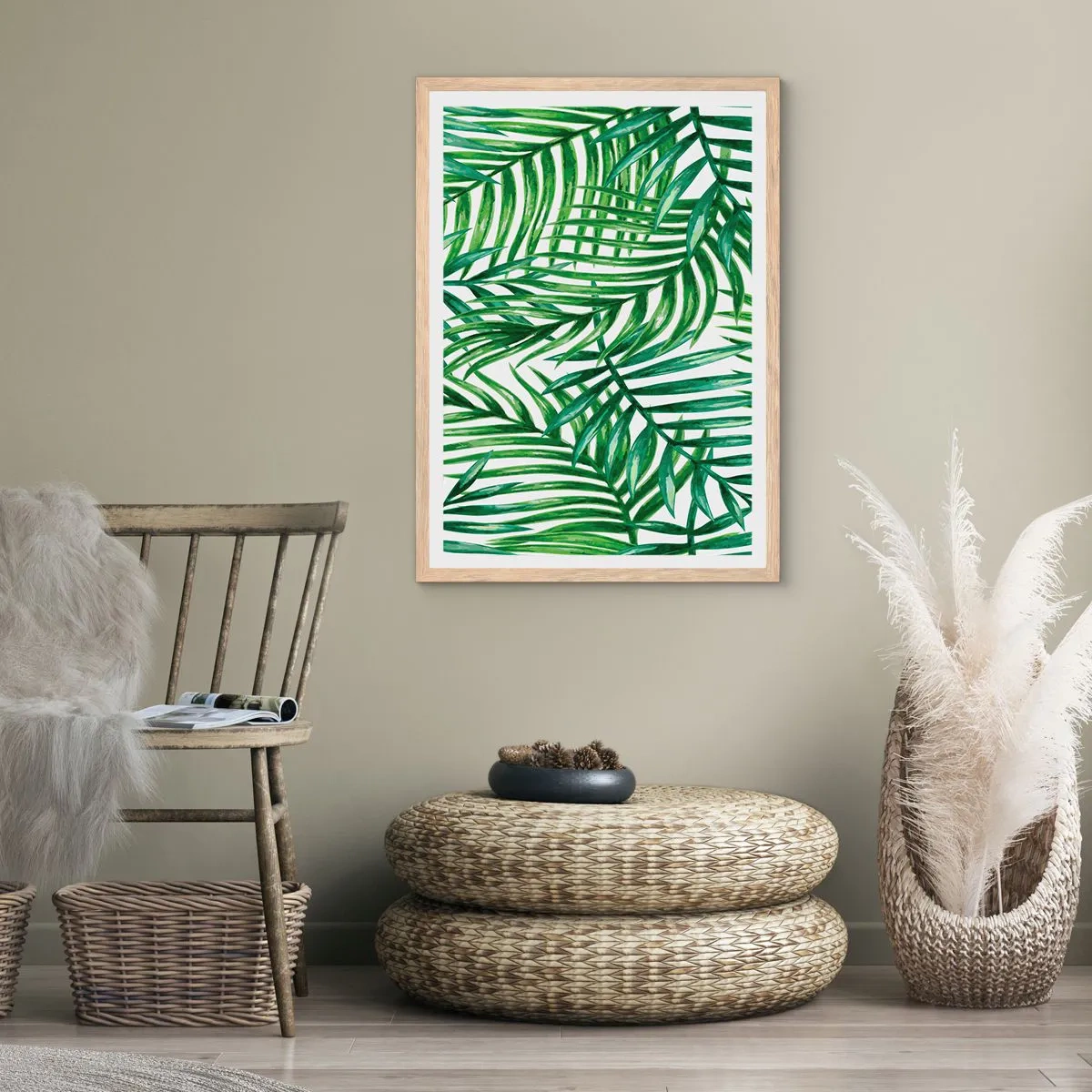 Poster in einem Rahmen aus heller Eiche - Unter dem grünen Baldachin - 70x100 cm