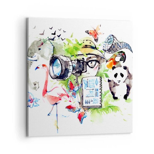 Bild auf Leinwand - Leinwandbild - In der Linse eines Reisenden - 60x60 cm