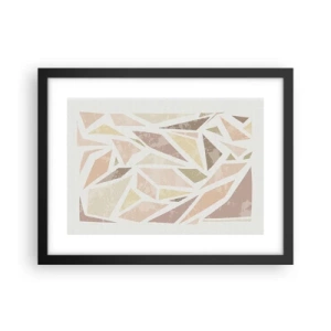 Poster in einem schwarzem Rahmen - Buntglas-Komposition - 40x30 cm