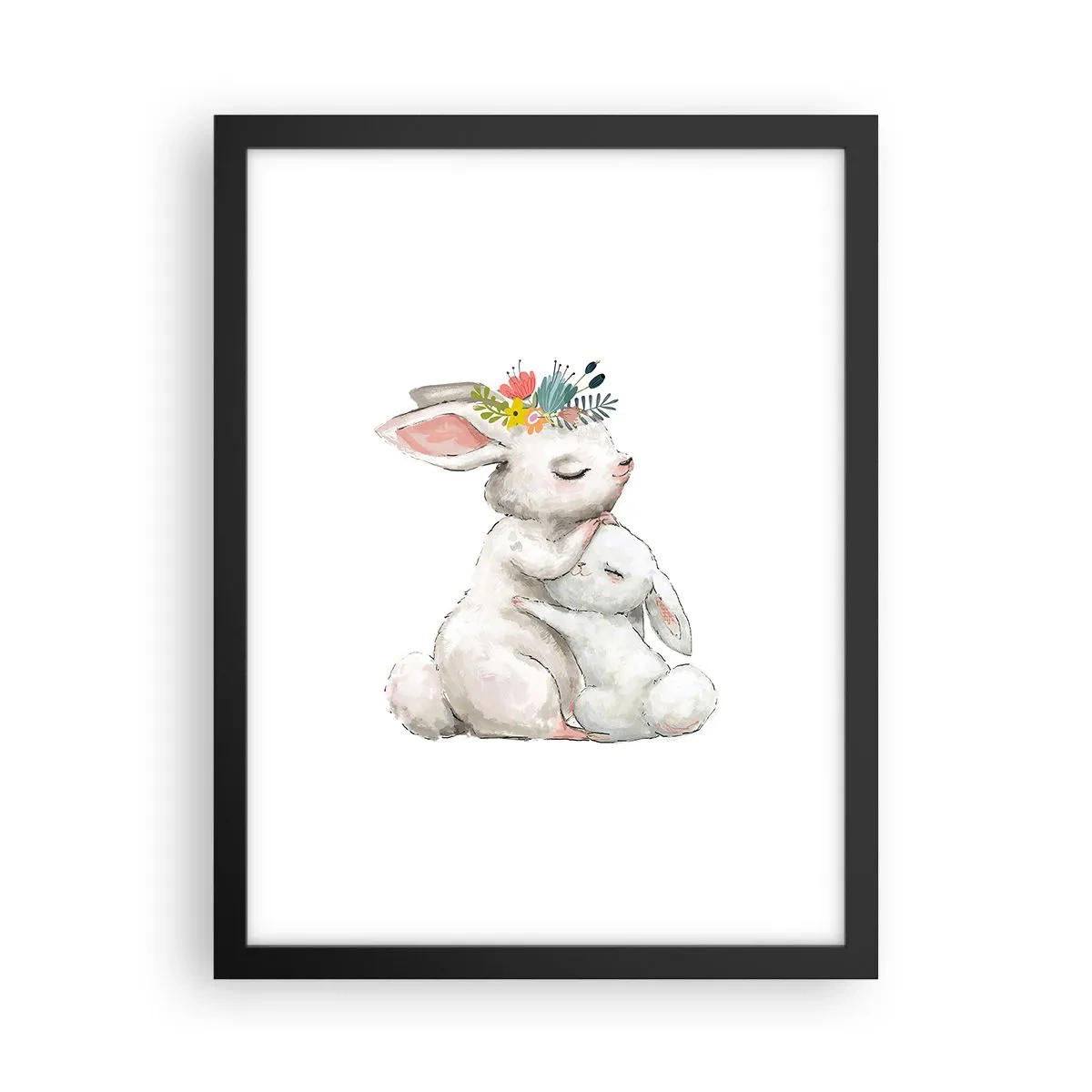 Poster in einem schwarzem Rahmen - Bei Mama ist's am schönsten - 30x40 cm