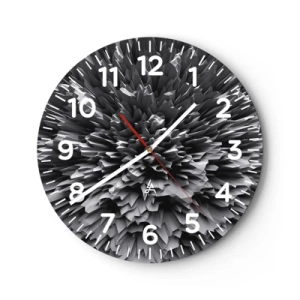 Wanduhr - Glasuhr - Härter kann es nicht werden - 40x40 cm