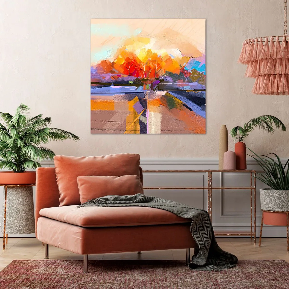 Bild auf Leinwand - Leinwandbild - Der Herbst ist geworden - 70x70 cm