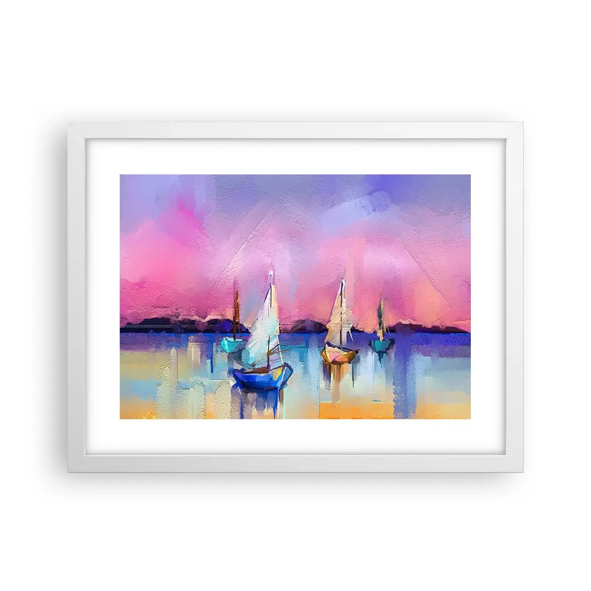 Poster in einem weißen Rahmen - Richtung: breites Wasser - 40x30 cm