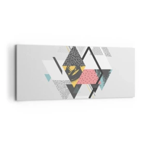 Bild auf Leinwand - Leinwandbild - Variation über Dreieck und Raute - 100x40 cm