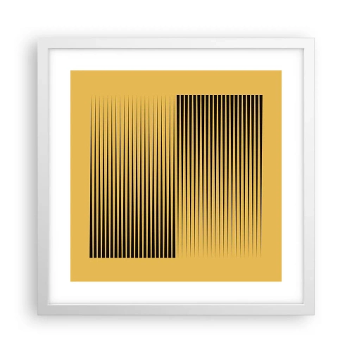 Poster in einem weißen Rahmen - Quadratur der Gegensätze - 40x40 cm