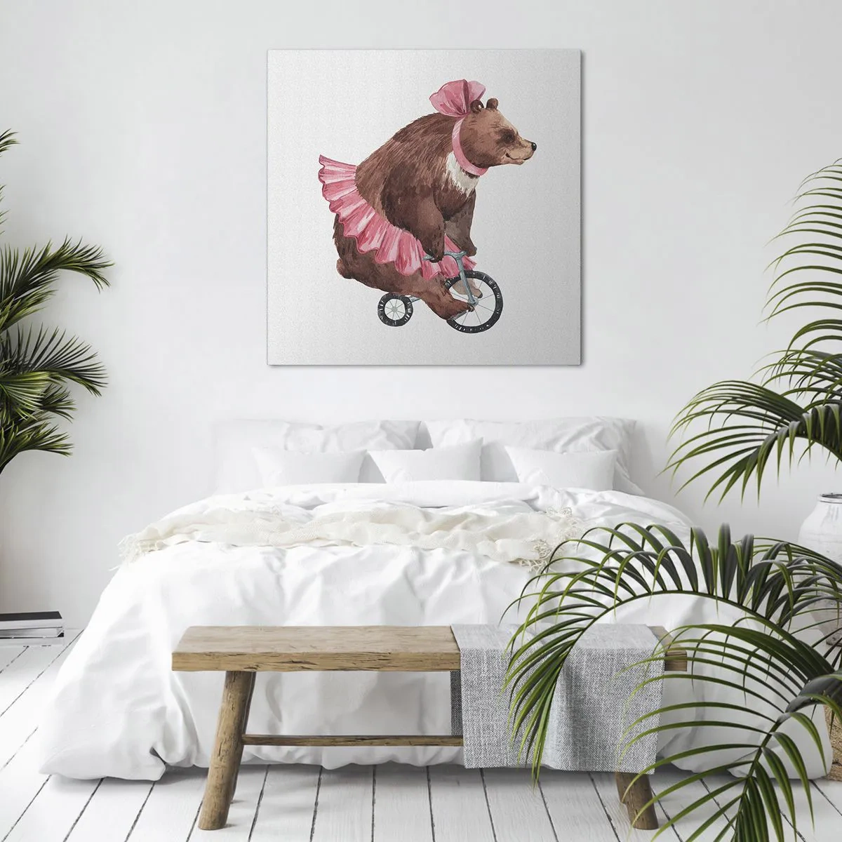 Bild auf Leinwand - Leinwandbild - Was für ein Affentheater! - 50x50 cm