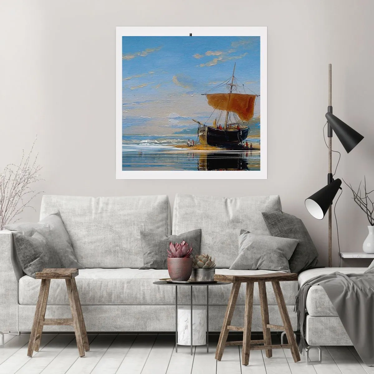 Poster - Wasser, Land, Luft - 50x50 cm