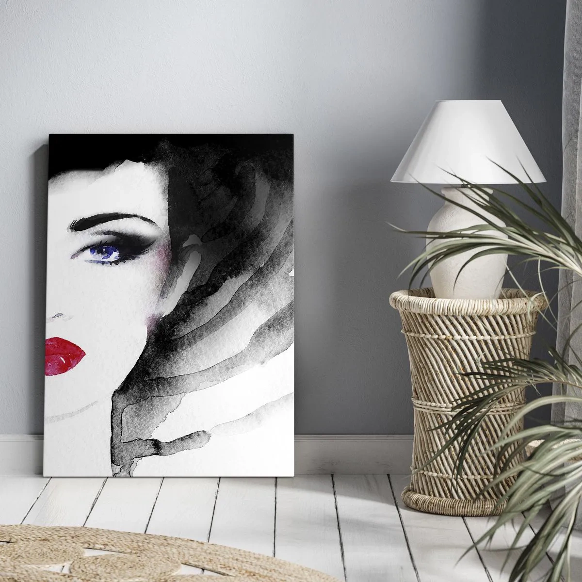 Bild auf Leinwand - Leinwandbild - Er drückt zurück und ruft an - 65x120 cm